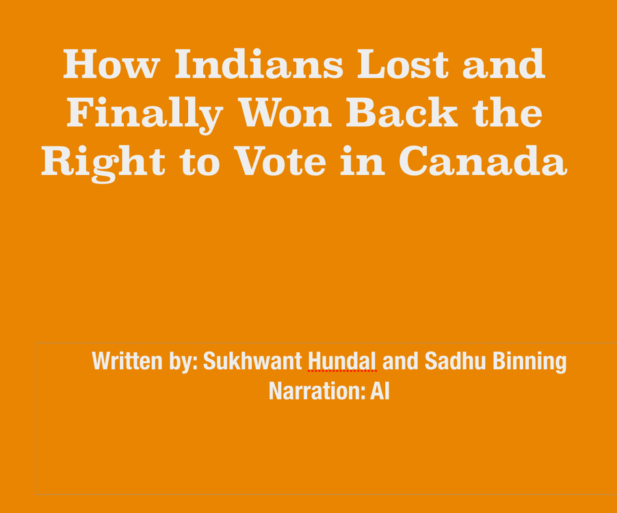 cover art for How Indians Lost and Finally Won Back the Right to Vote in Canada