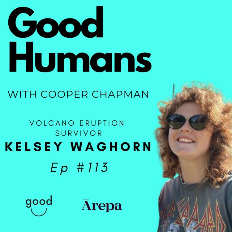 cover art for #113 Kelsey Waghorn - Volcano Eruption Survivor