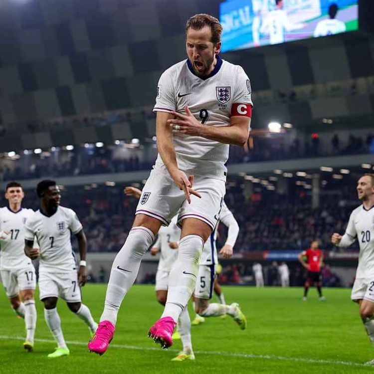 cover art for Harry Kane scores TWICE as Three Lions secure 100% record in World Cup Qualifiers! 🔴💯