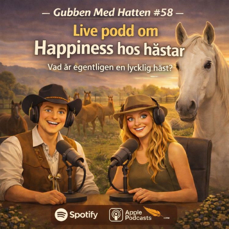 cover art for Gubben Med Hatten #58 – Live podd om Happiness hos hästar.