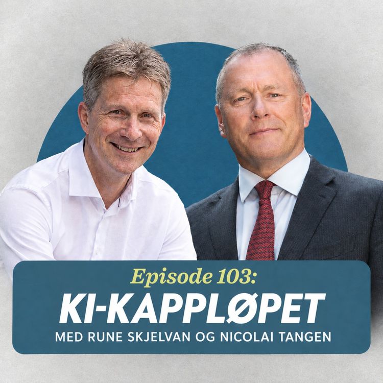 cover art for KI-kappløpet, med Rune Skjelvan og Nicolai Tangen