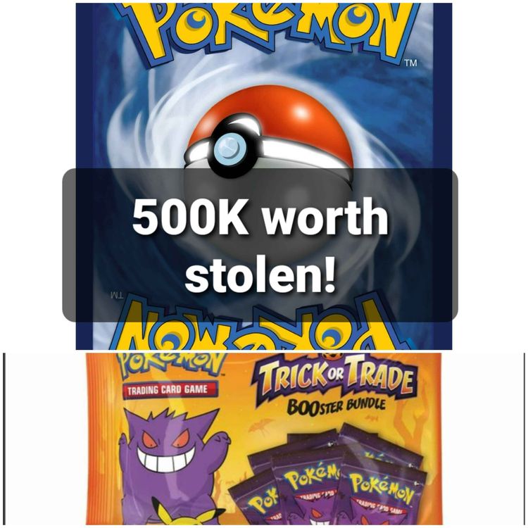 cover art for Halloween BOOster packs & 500k Poke collection stolen