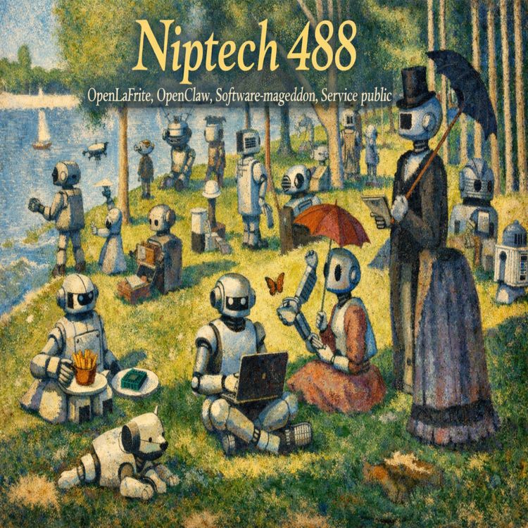 cover art for 488 - OpenLaFrite - MoltBook, software-mageddon, Service public