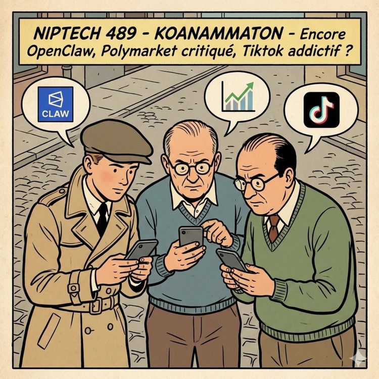 cover art for 489 - Koanammaton - Encore OpenClaw, Polymarket critiqué, Tiktok addictif ?