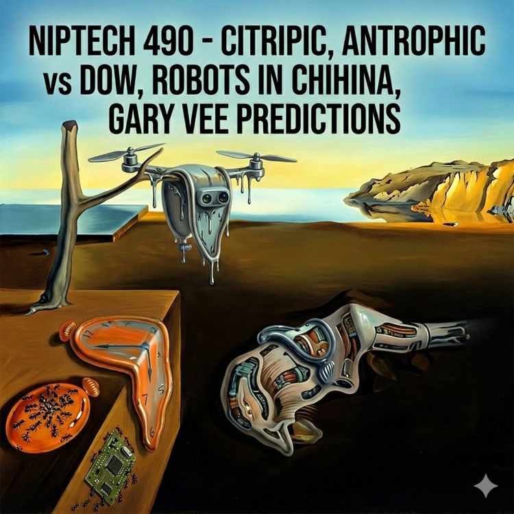cover art for 490 - Citripic, Antrophic vs DOW, Robots in China, Gary Vee Predictions