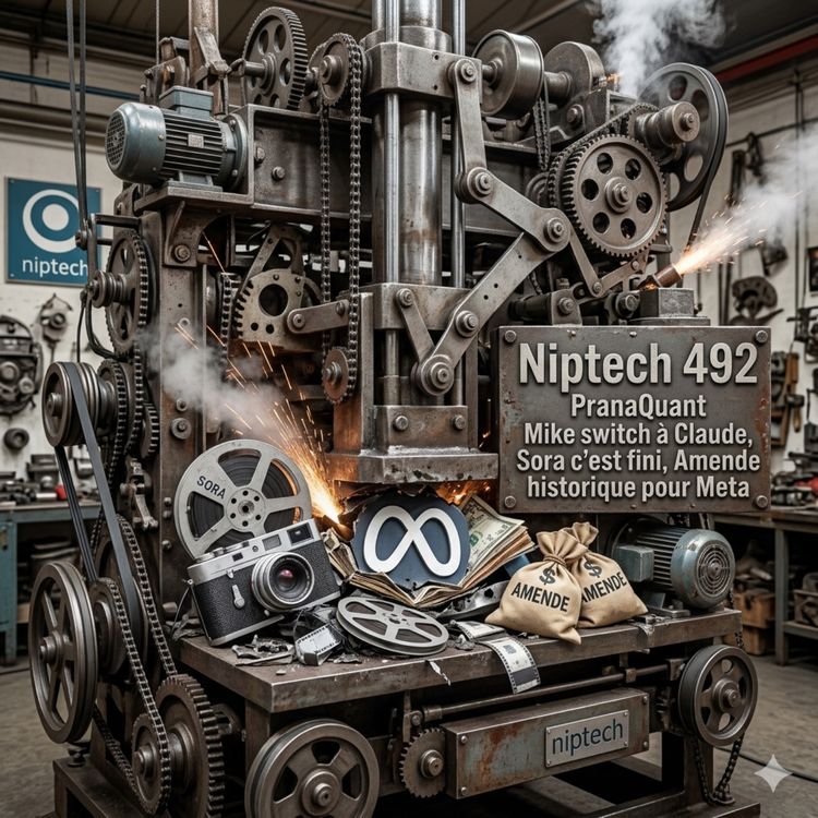cover art for 492 - PranaQuant - Mike switch à Claude, Sora c’est fini, Amende historique pour Meta