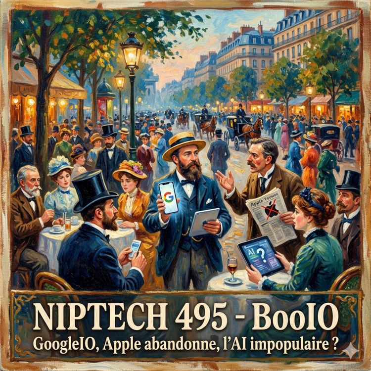 cover art for 495 - BooIO - Google IO, Apple abandonne, l'AI impopulaire ?