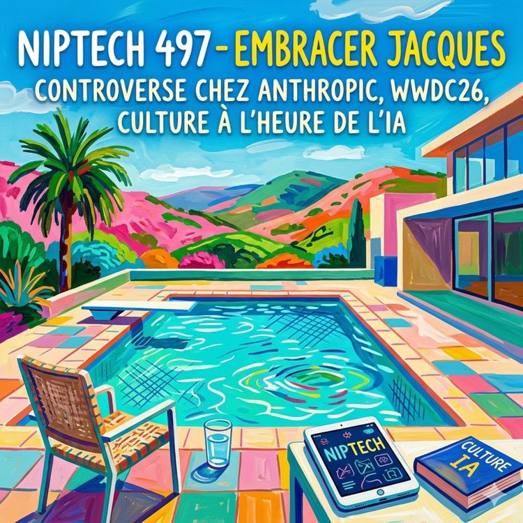 cover art for 497 - Embracer Jacques - Controverse chez Anthropic, WWDC26, Culture à l'heure de l'IA