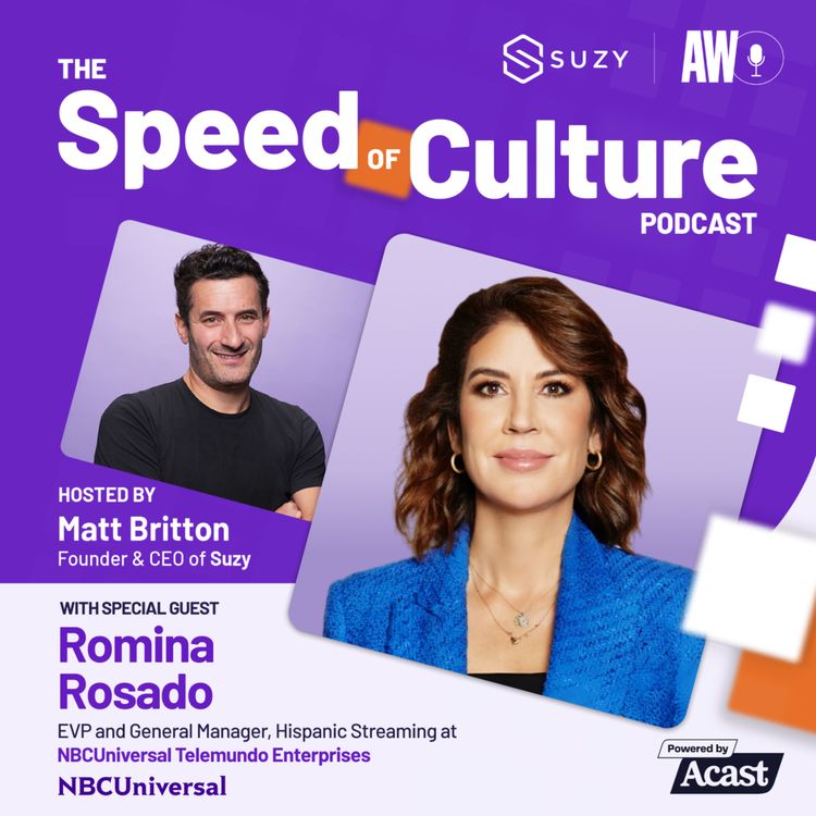 cover art for Revolutionizing Media Consumption with Romina Rosado, EVP and GM at NBCUniversal Telemundo Enterprises