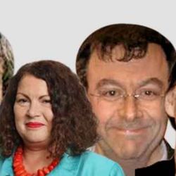 cover art for The News Review with Leonie Cooper, Mal Grimston, Graham Stevens, Andy Bungay