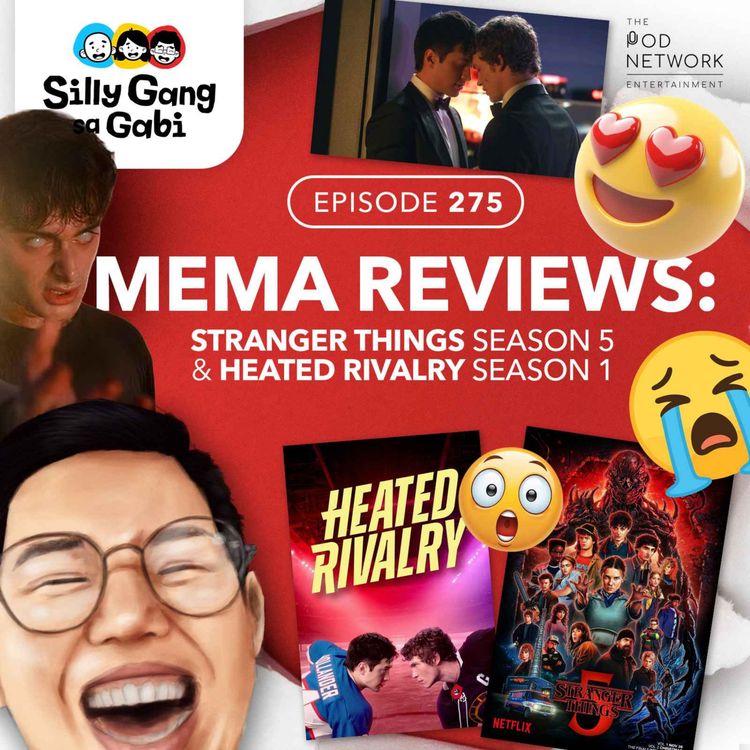 cover art for 275: Stranger Things + Heated Rivalry 2-in-1 #MemaReview
