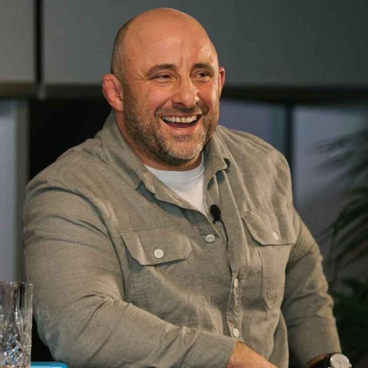 cover art for #14 - David Flatman AKA Flats. Rugby commentator, dad, motorcyclist.