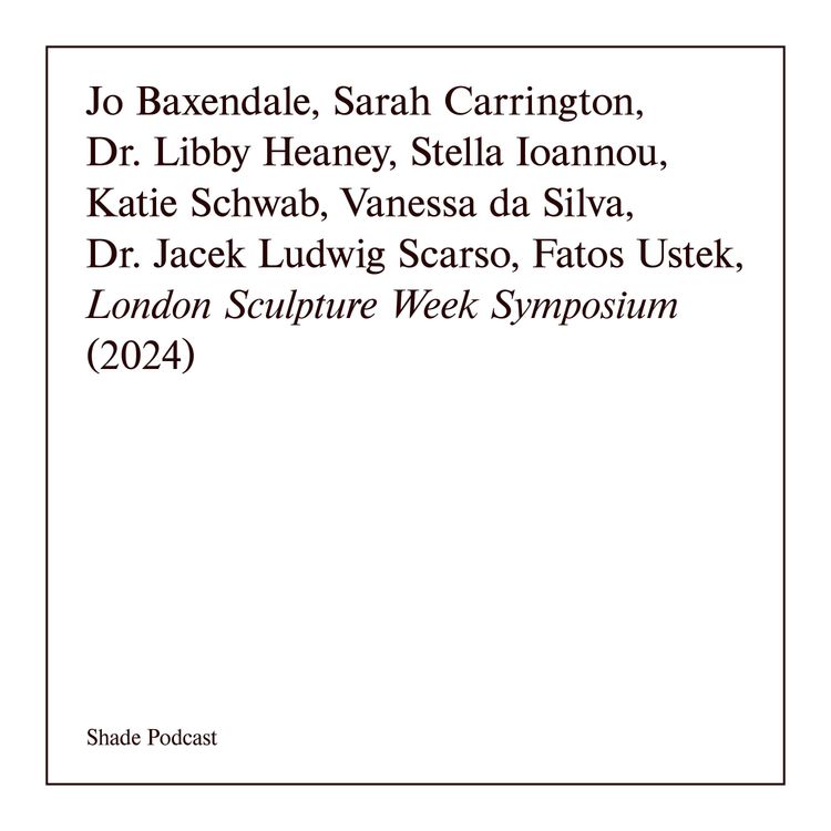 cover art for London Sculpture Week symposium