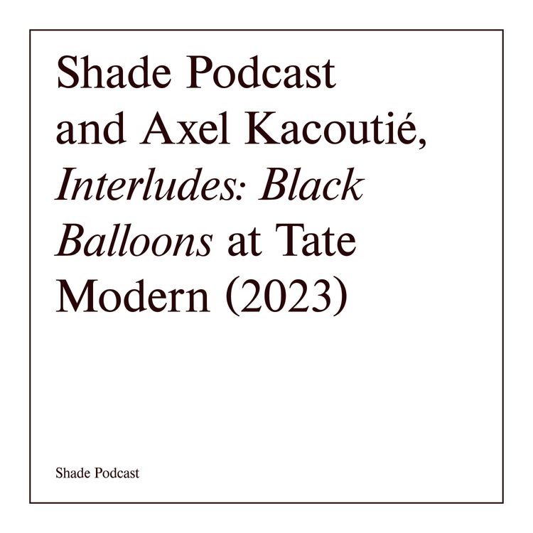 cover art for Interludes: Shade at Tate Modern. Liz Johnson Artur sound installation