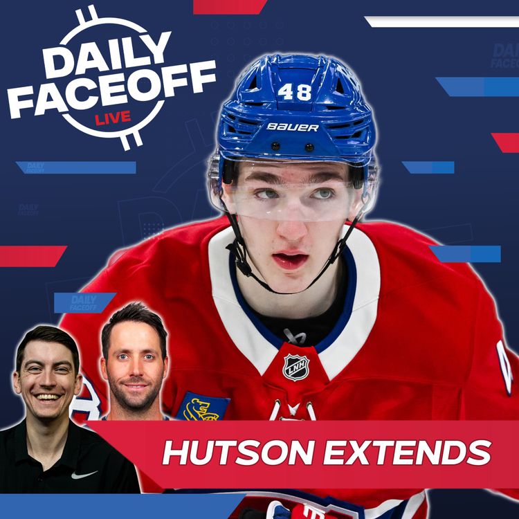 cover art for Lane Hutson Extends for 8 Years with the Montreal Canadiens