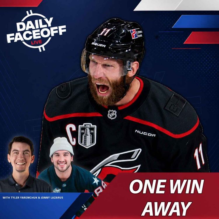 cover art for The Hurricanes Are One Win Away from the Stanley Cup | Daily Faceoff Live