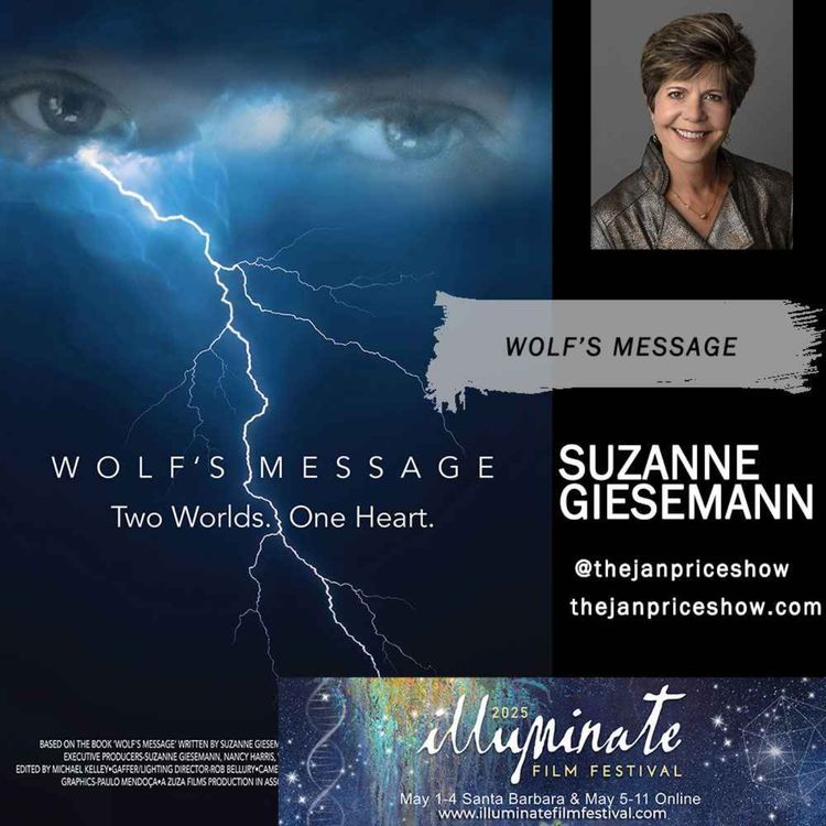 cover art for Suzanne Giesemann on Wolf’s Message – A Powerful Story of Love, Loss & Life After Death