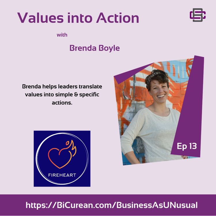 cover art for Values into Action with Brenda Boyle