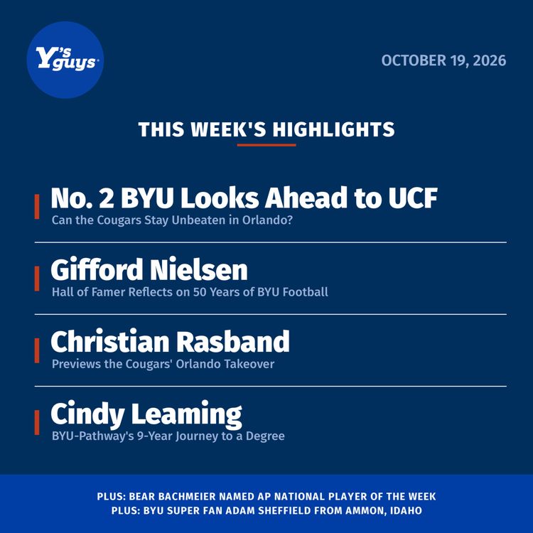 cover art for BYU’s #2 Ranking | Notre Dame Win | Gifford Nielsen | UCF Tailgate | Cindy Leaming | Adam Sheffield