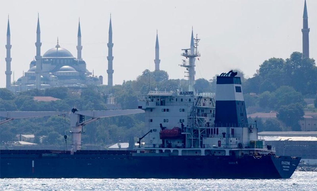 cover art for Cuatro buques de carga alimenticia salen de Ucrania hacia Turquía.