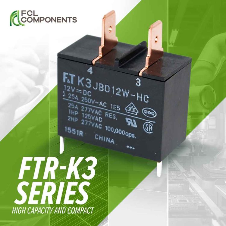 cover art for FCL Components - FCL FTR-K3 Series Power Relays: Protecting Circuits and Simplifying PCB Track Routing