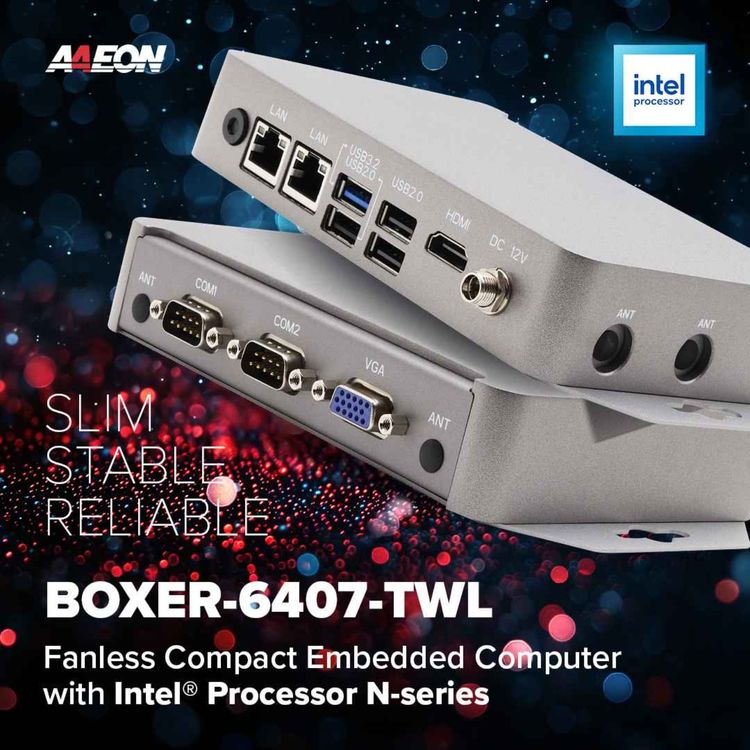 cover art for AAEON: BOXER-6407-TWL: Ideal Upgrade for BOXER-6404 & BOXER-6404U Series of Industrial PCs by SOS electronic