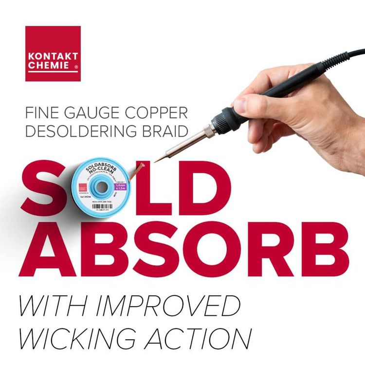 cover art for Soldabsorb by Kontakt Chemie: Professional Desoldering Wicks with NO-CLEAN Flux by SOS electronic
