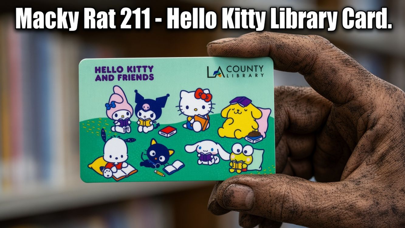 cover art for MACKY RAT 211 - HELLO KITTY LIBRARY CARD