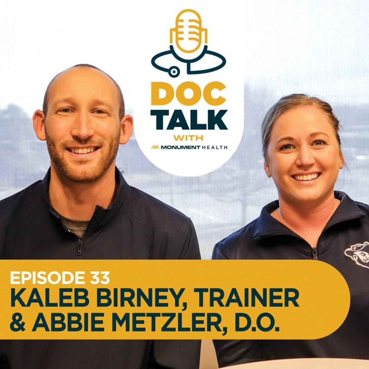 cover art for Episode 33: Sports Medicine: Discussing the Importance of Coverage in High Schools and Universities with Kaleb Birney, AT, and Dr. Abbie Metzler