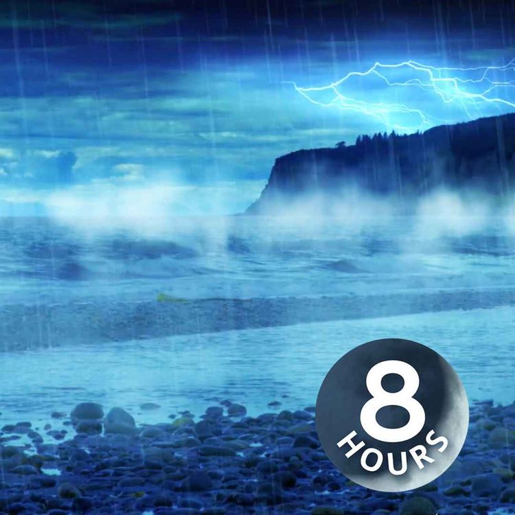cover art for Lluvia y truenos en el mar | Ruido blanco para dormir o estudiar (8 horas)