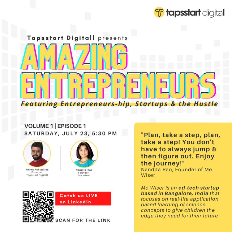 cover art for Amazing Entrepreneurs | Ft. Nandita Rao | by Tapsstart Digitall