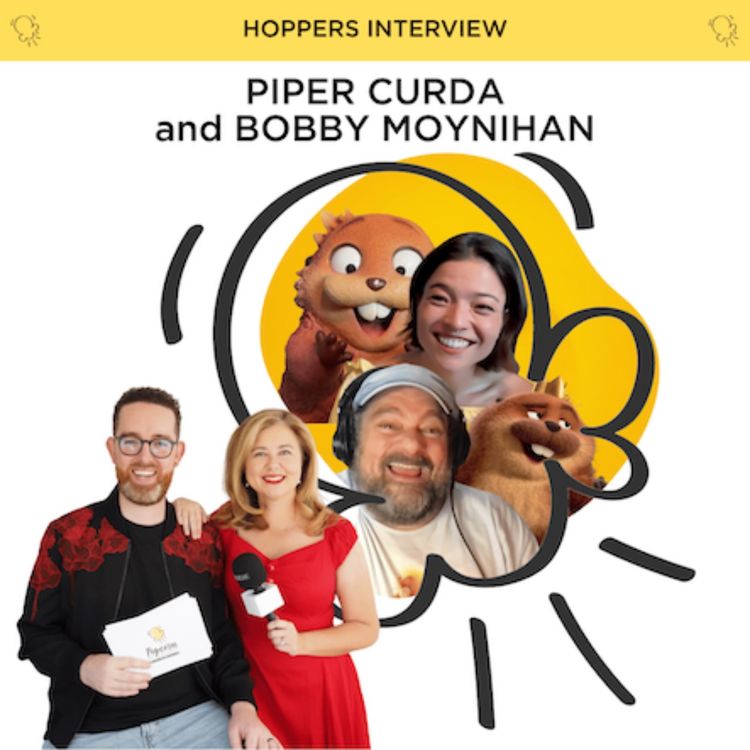 cover art for Hoppers stars Piper Curda and Bobby Moynihan on life lessons and tiny crowns