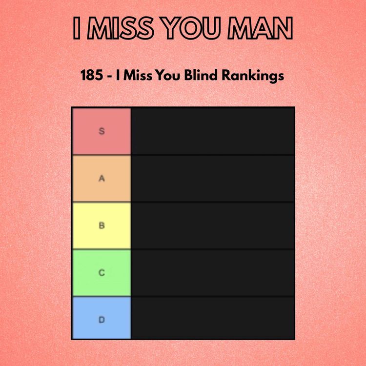 cover art for 185 - I Miss You Blind Rankings