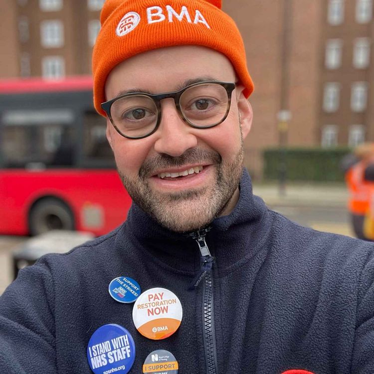 cover art for An interview with striking Junior Dr Andrew Meyerson 