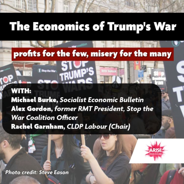 cover art for The Economics of Trump's War - profits for the few, misery for the many