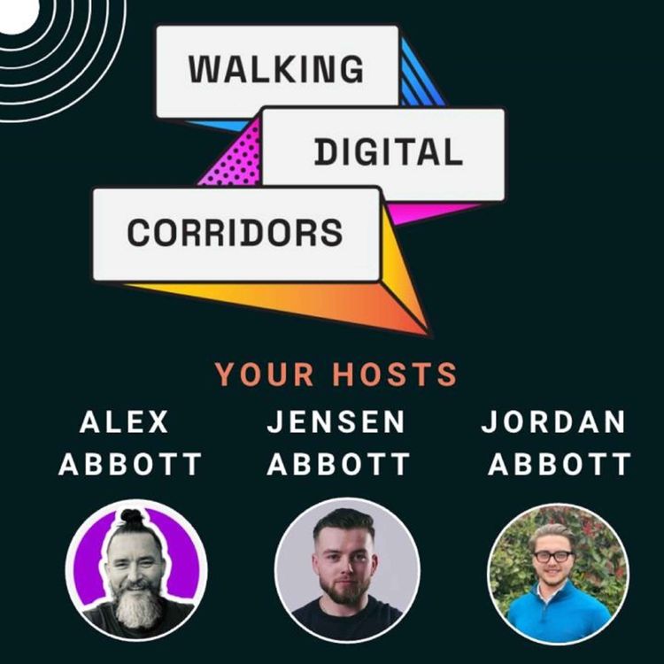 cover art for Walking Digital Corridors podcast guest Richard Blank. Can cold calling really hold its own in the age of AI?