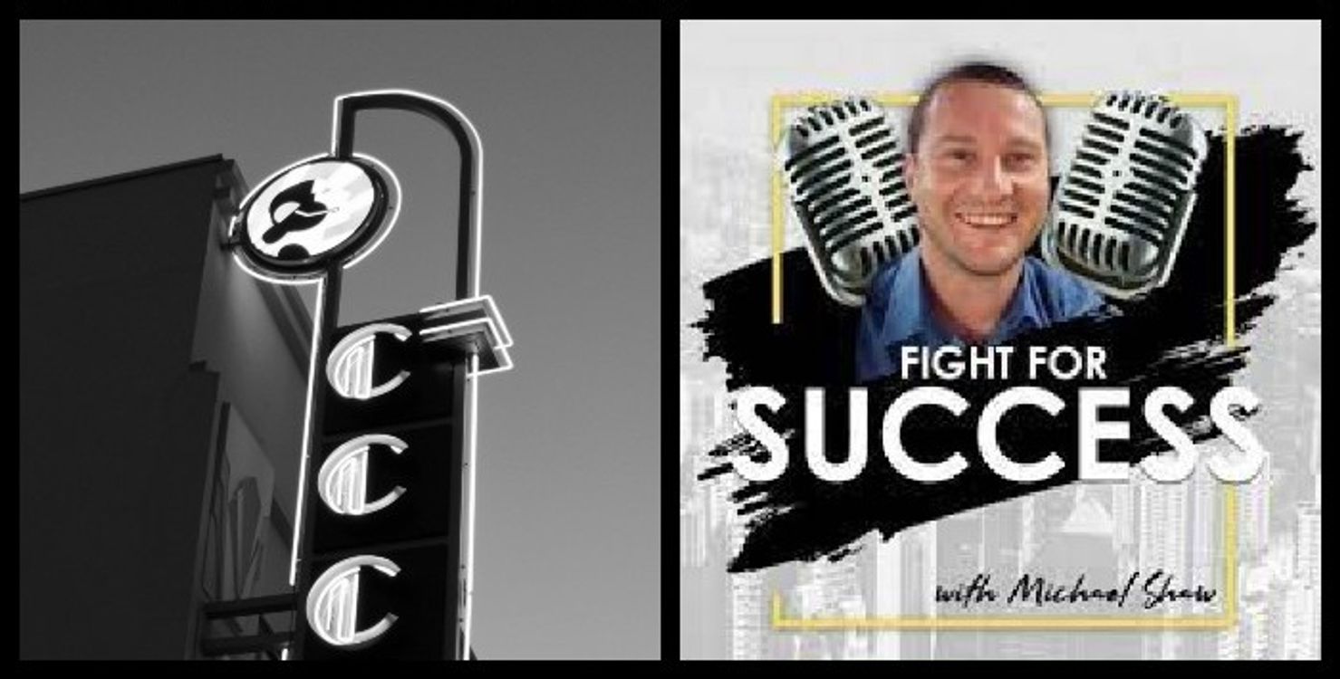 cover art for Fight for Success Podcast by Michael Shaw. Strong virtual relationships with INXS fan Richard Blank. 