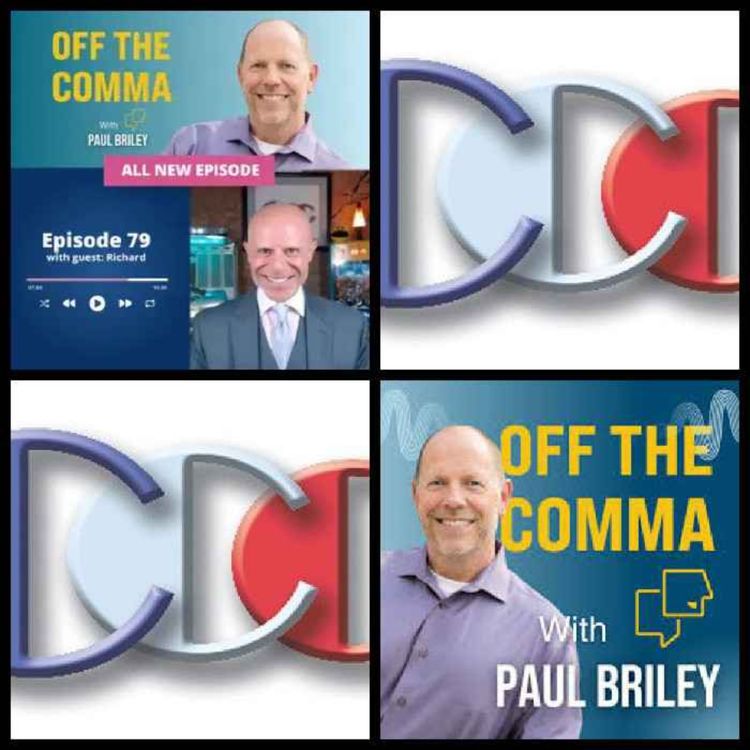 cover art for I’m talking with Richard Blank from Costa Rica. Episode 79 of Off the Comma podcast lands today