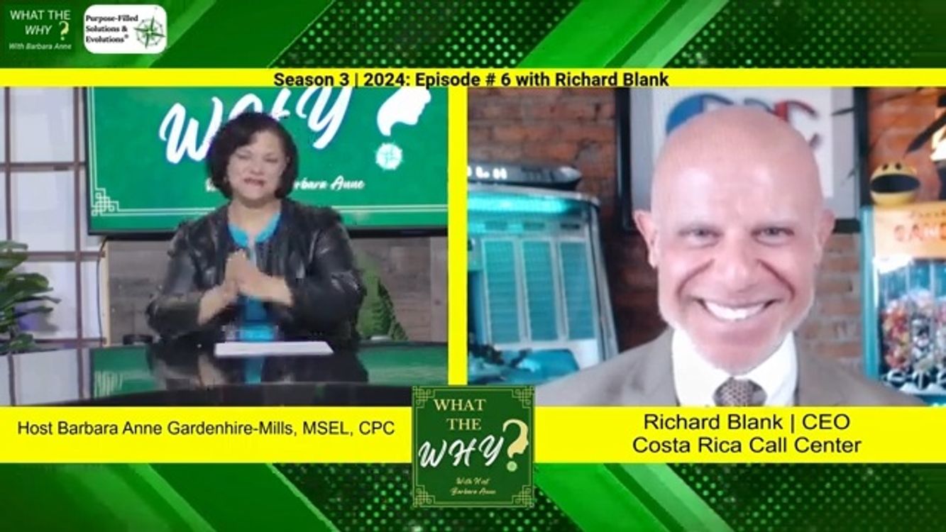 cover art for What The Why part of WTW Rewind Series with Barbara Anne. Season 3 Episode #4 with Richard Blank. 