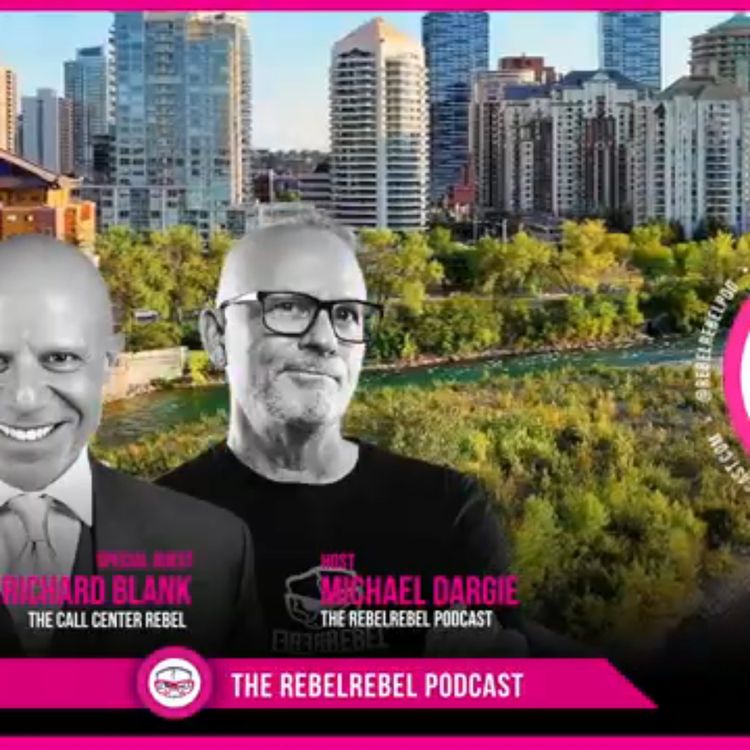 cover art for The RebelRebel Podcast by author Michael Dargie. Special guest CEO Richard Blank