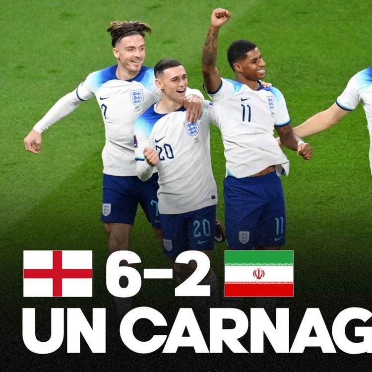 cover art for 🏆 UN JOUR FOU ! L’Angleterre explose l’Iran (6-2), les Pays-Bas frustrent le Sénégal (2-0)...