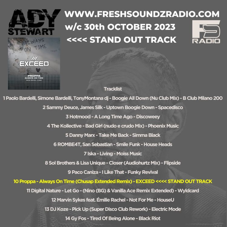 cover art for FRESH SOUNDZ Radio Show Ady Stewart w/c 30.10.23
