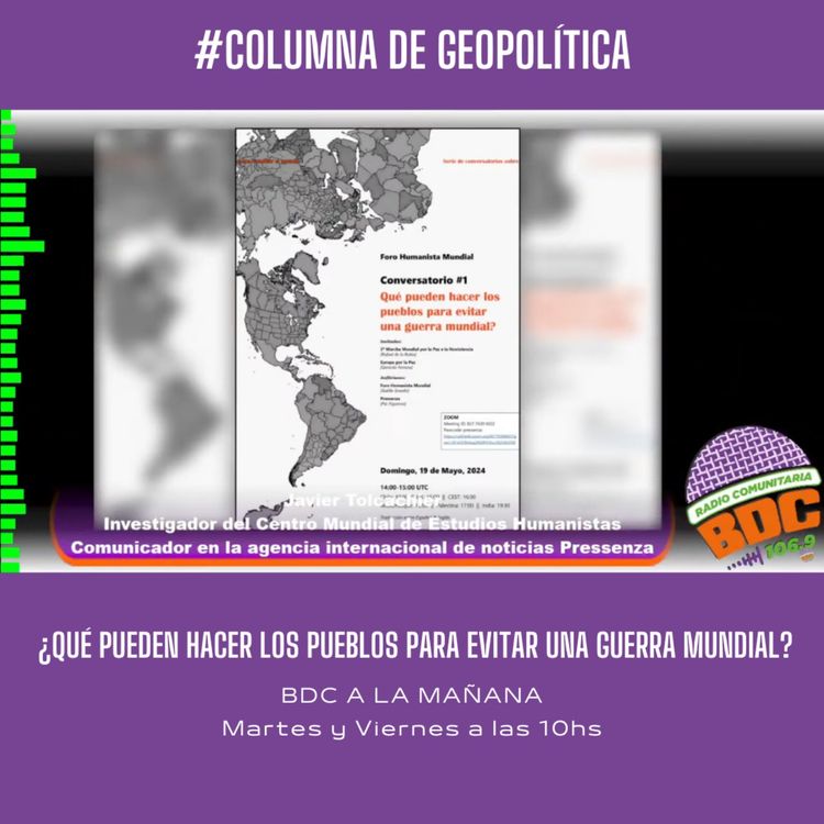 cover art for #JavierTolcachier sobre el #PrimerConversatorioInternacional en "BDC a la Mañana"