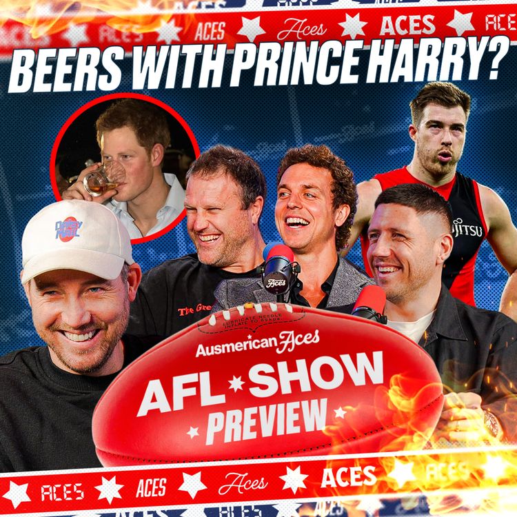 cover art for Browny's with Prince Harry, AFL Player Curfews, Daisy's Commentating Debut & Round 17 Preview | Aces AFL Show