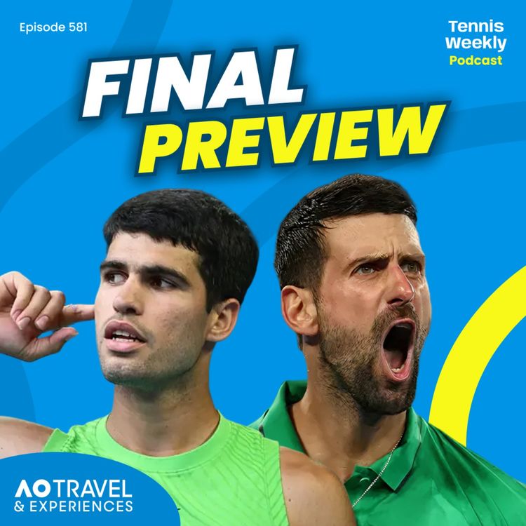 cover art for Australian Open Day 13 - Djokovic defeats Sinner in 5 sets to set up historic Alcaraz Final
