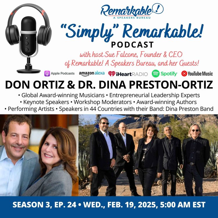 cover art for “Simply” Remarkable!, with returning guests Don Ortiz and Dr. Dina Preston-Ortiz