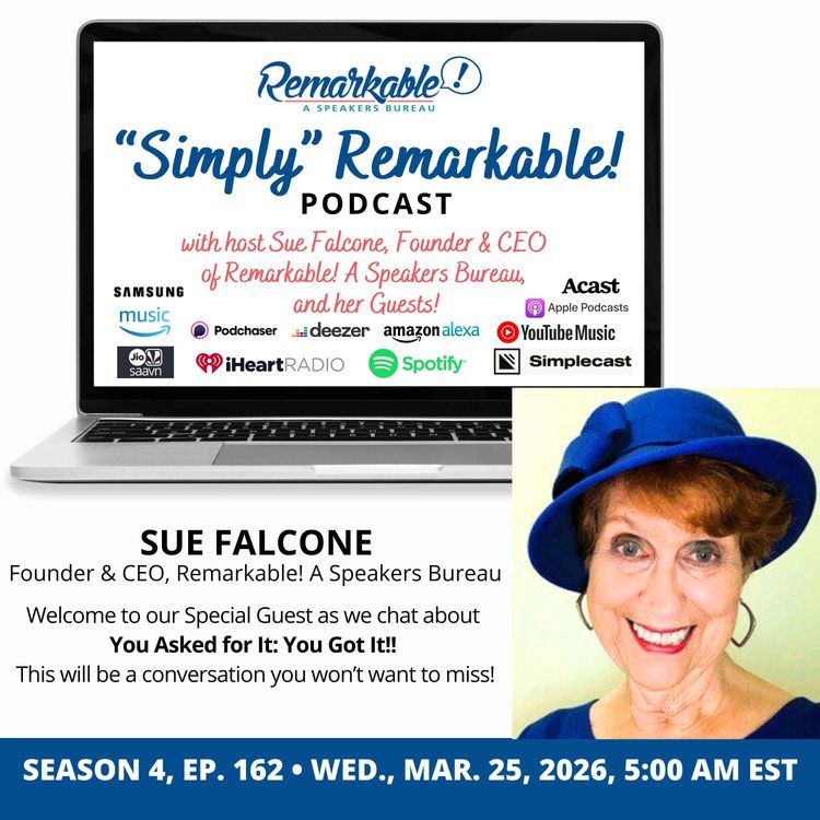 cover art for “Simply” Remarkable! with host & special guest, Sue Falcone!