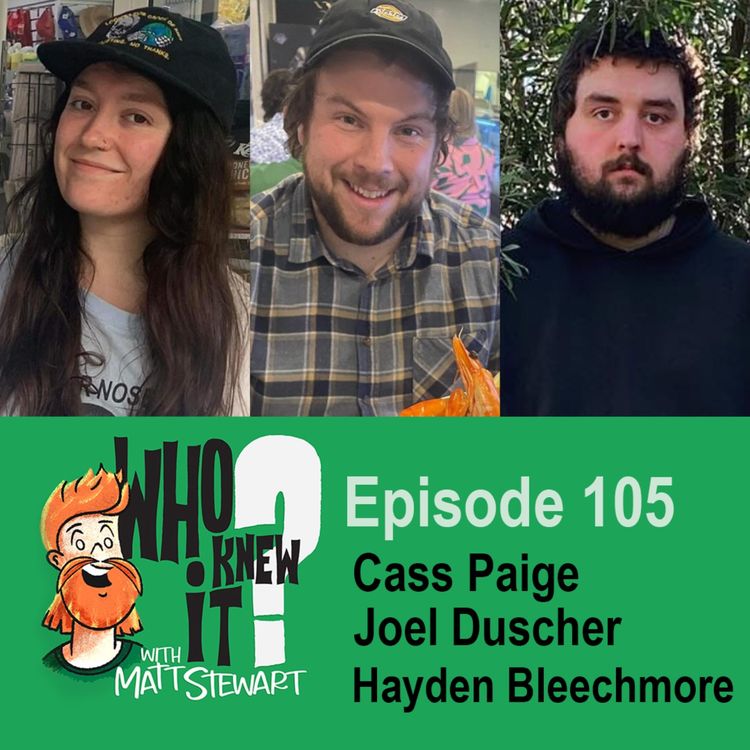 cover art for 105 - Cass Paige, Joel Duscher and Hayden Bleechmore