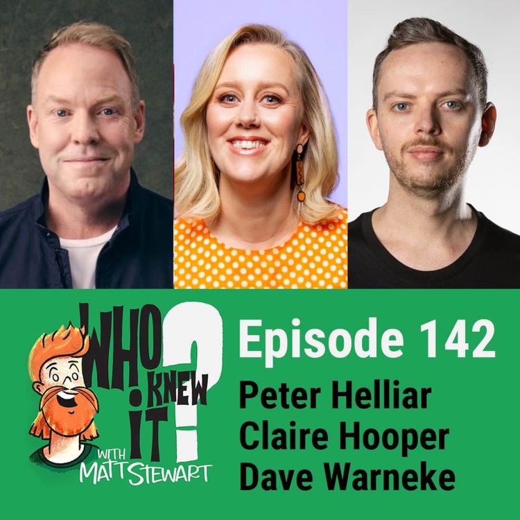 cover art for 142 - Peter Helliar, Claire Hooper and Dave Warneke