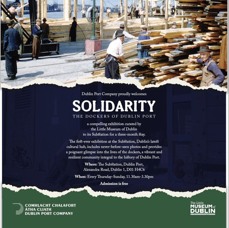 cover art for PUBLIN LIVE: Dublin Port and the Little Museum talk ‘Solidarity’ and the Dublin Dockers